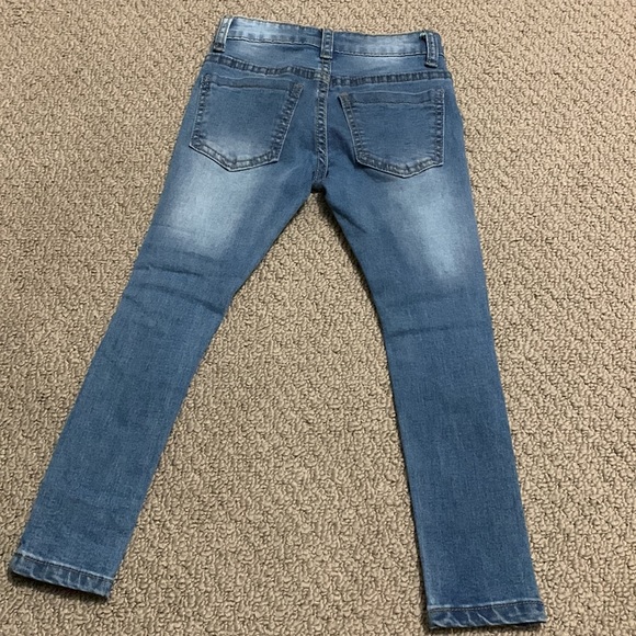 PARIS GIRLS DENIM GRAFFITI JEANS SIZE 2 - Picture 4 of 8